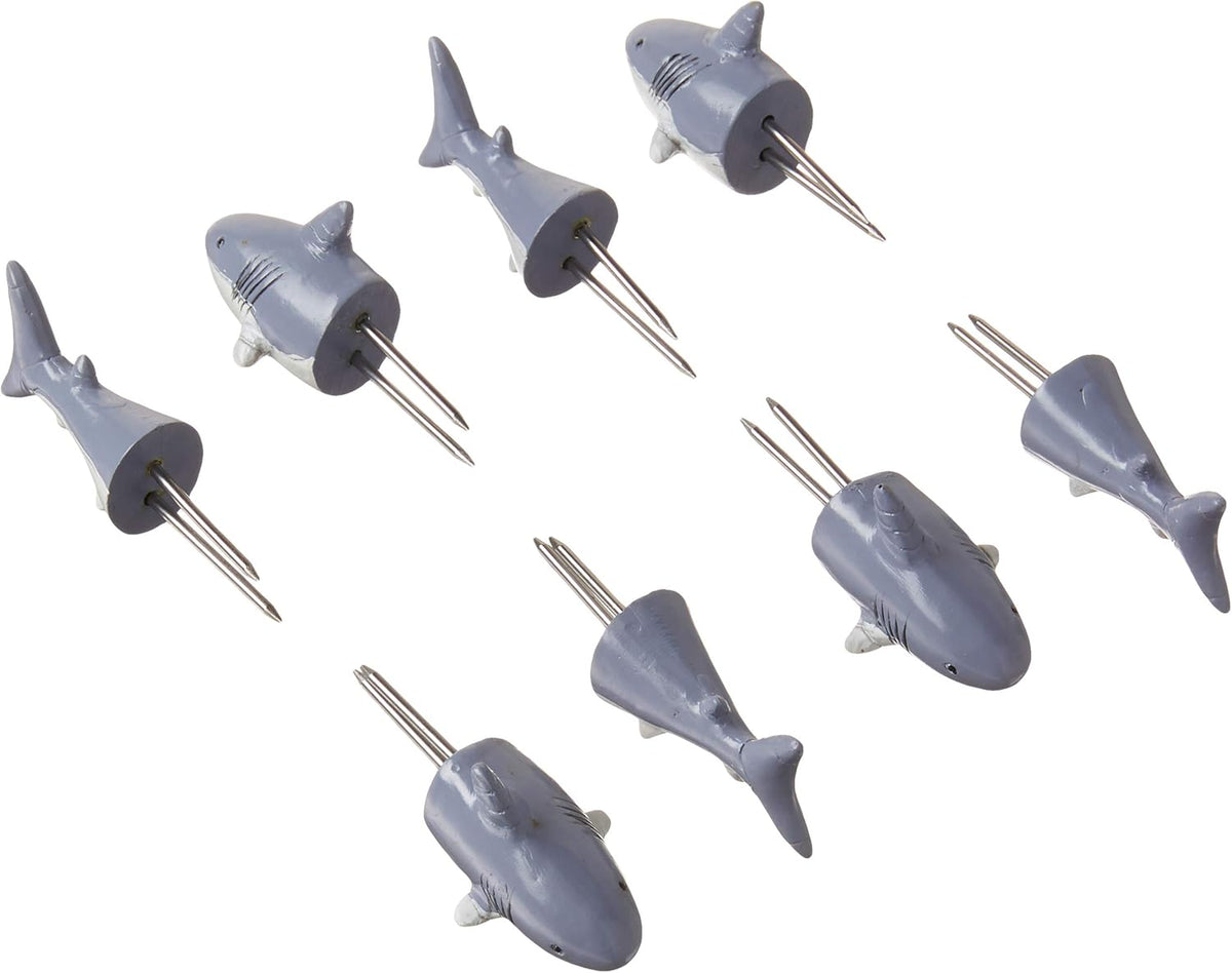 Outset Set of 8 Shark Corn Holders