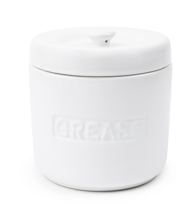Fox Run White Porcelain Grease Container