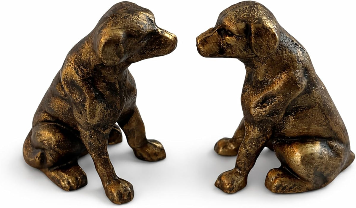 Fox Run Gold Dog Iron Bookends, Set of 2