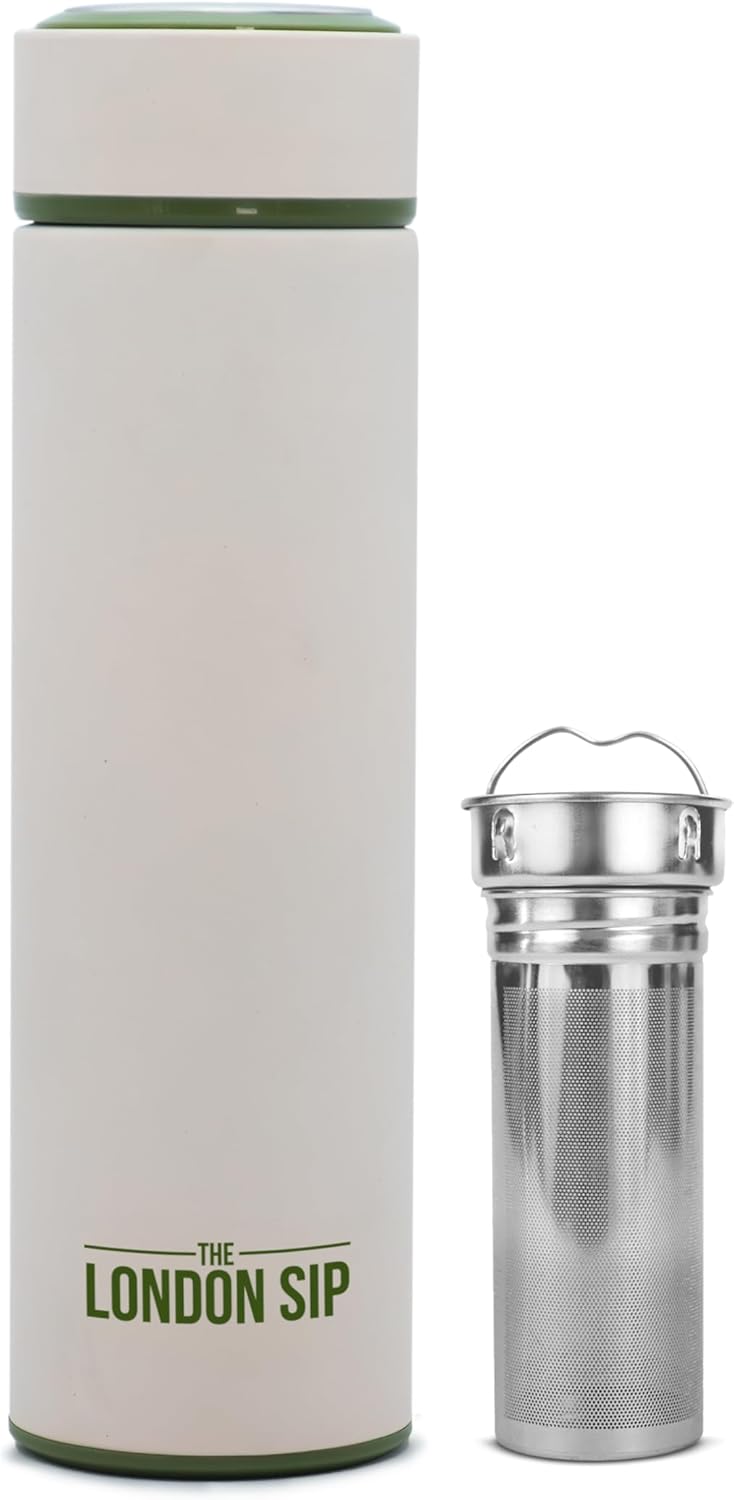 London Sip Tea Infuser Bottle – Safari Beige – 16 oz