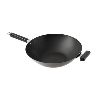 Joyce Chen Professional Series 14-Inch Carbon Steel Ceramic Nonstick Flat Bottom Wok