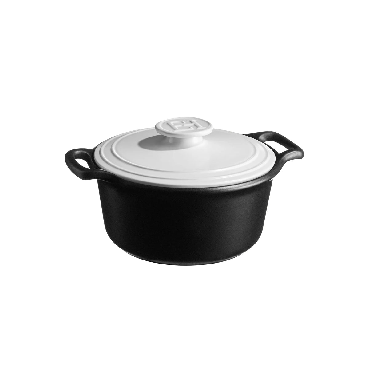 Emile Henry Sublime+ Round Casserole – Slate and White – 4 L
