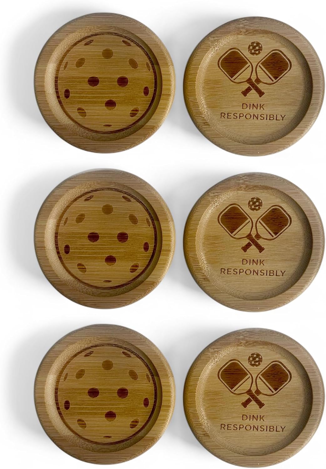 Fox Run Pickleball Coasters Set of 6