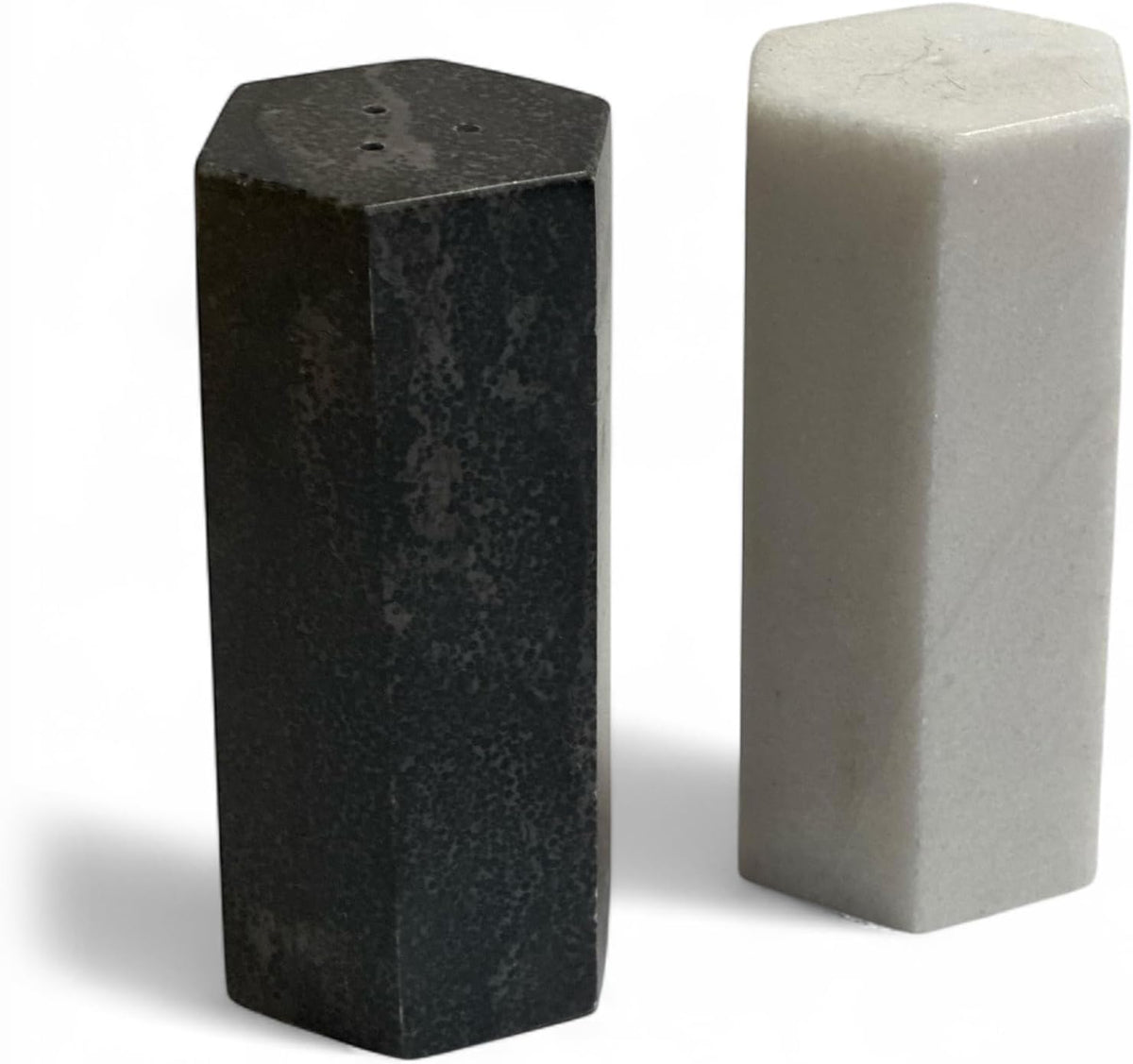 Fox Run Hexagon Marble Salt &amp; Pepper Shaker Set