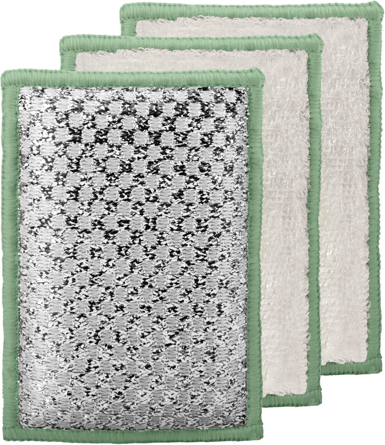 Oggi Set of 3 Sage Bamboo Scrubbing Sponges