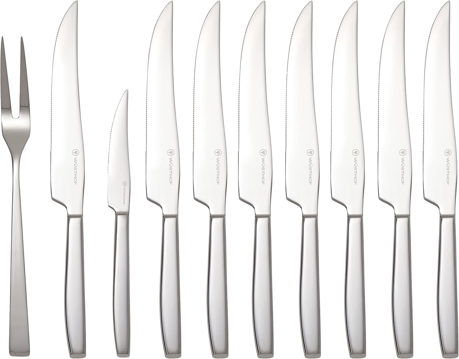 Wüsthof Stainless Steel Steak & Carving Set with Olivewood Gift Box – 10 pcs.
