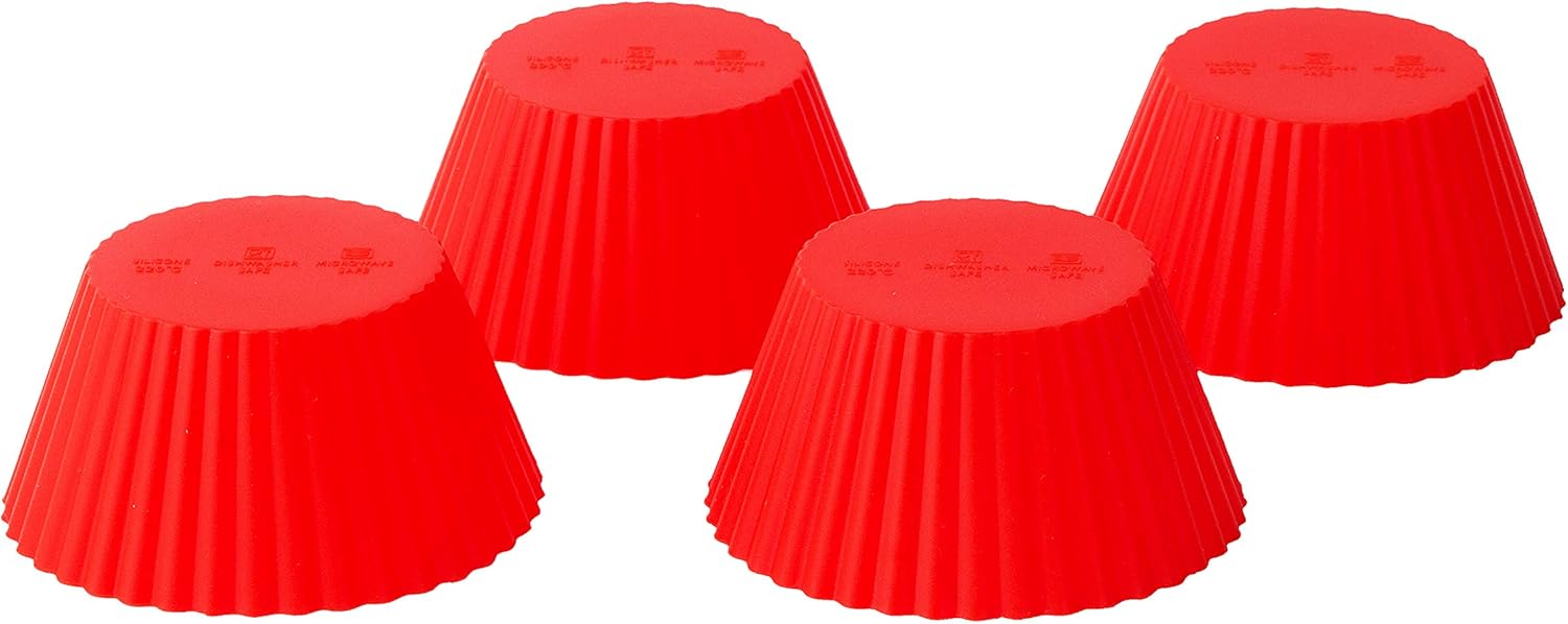Bakelicious Red Silicone Baking Cups Set of 12