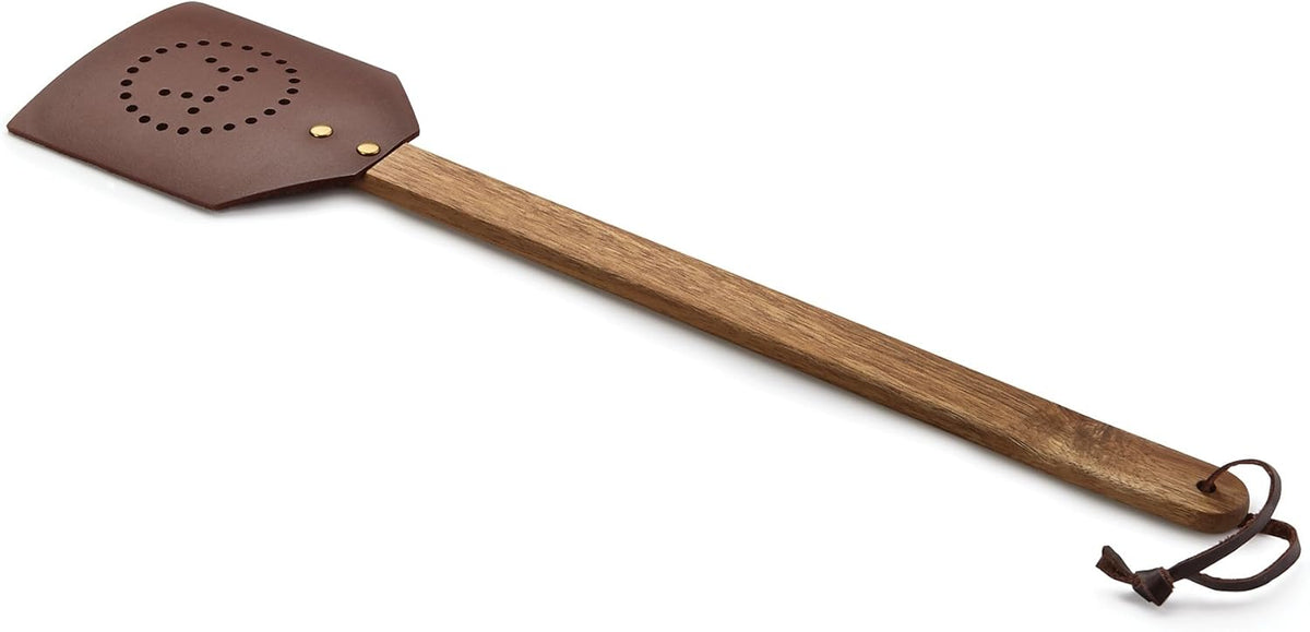 Outset Acacia and Leather Fly Swatter
