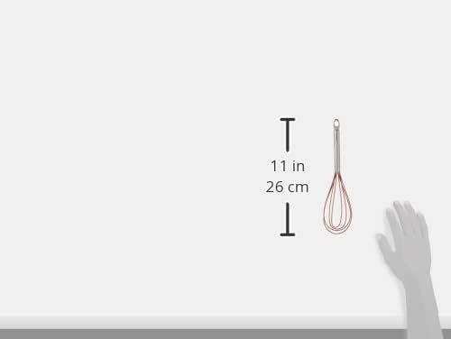 Cuisipro Flat Whisk (4 wires) – 10" / 25.4 cm – Silicone Red Cuisipro by Kitchen Niche