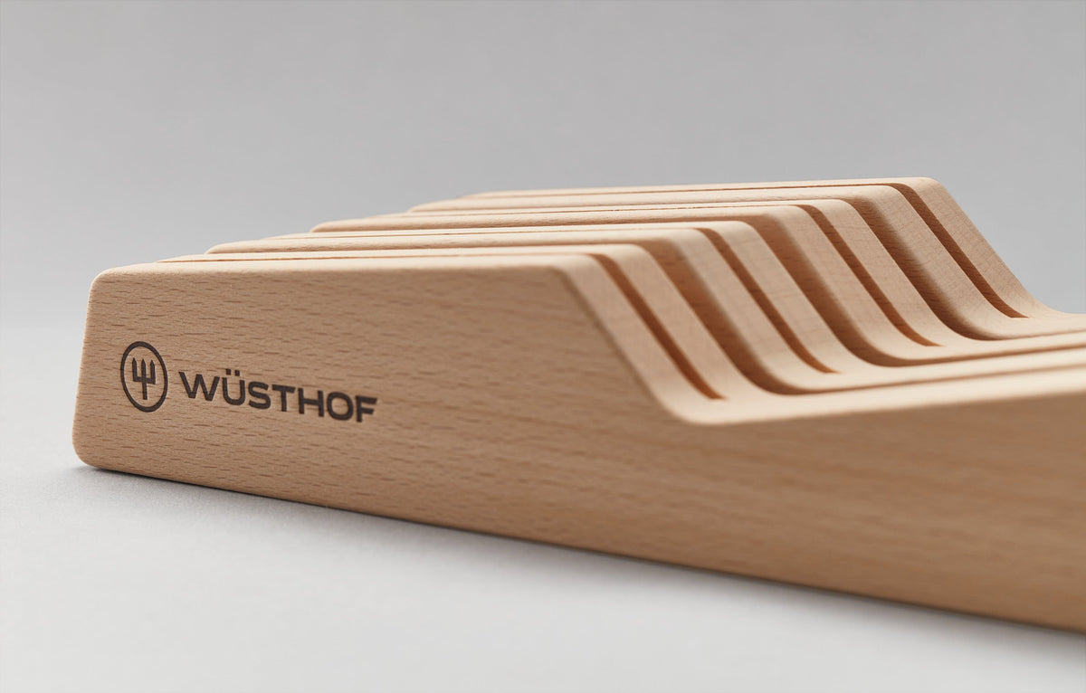 Wüsthof In-Drawer Knife Tray – 7 Slot Beech Wusthof by Kitchen Niche