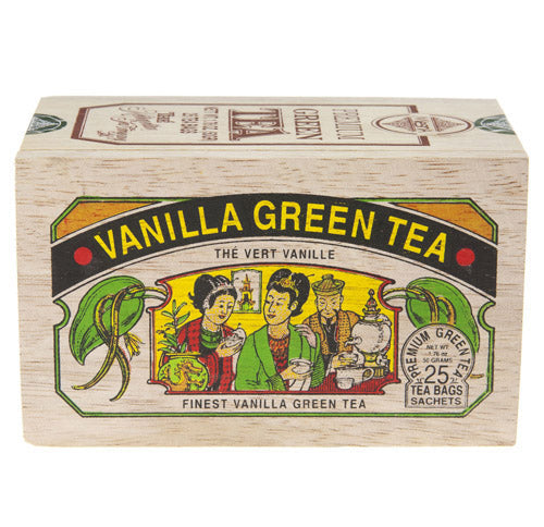 Metropolitan Tea Company Vanilla Green Tea – 25 Teabag Wood Box