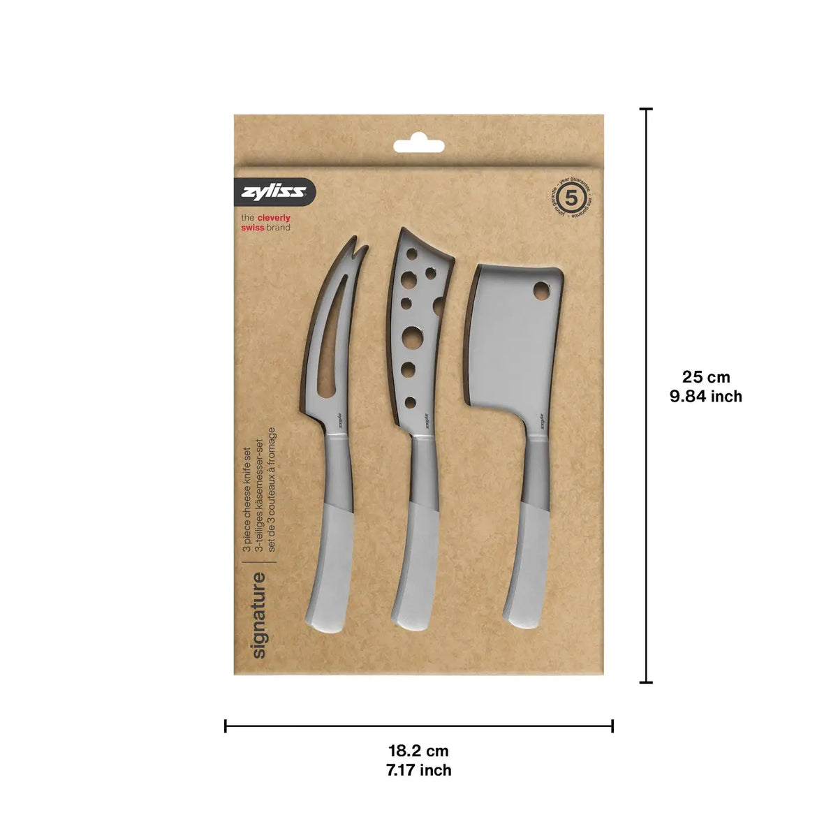 Zyliss Signature 3-Piece Cheese Knife Set