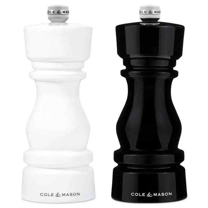 Cole &amp; Mason London Salt/Pepper Mill Gift Set - Black &amp; White