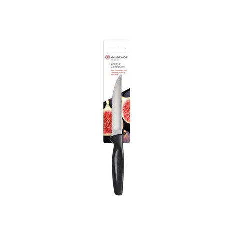 Wüsthof Create 4" Black Serrated Pizza/Steak Knife - Hanging