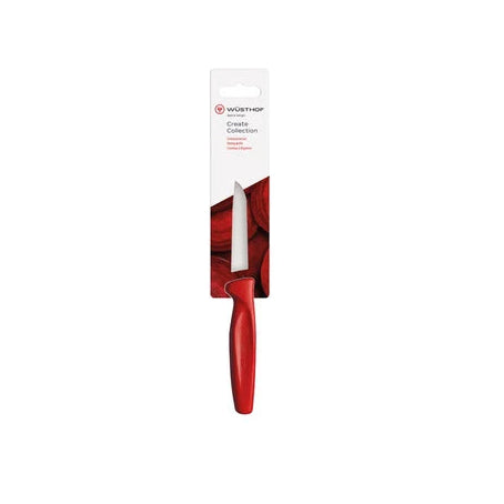 Wüsthof Create 3" Red Sheep's Foot Paring Knife - Hanging