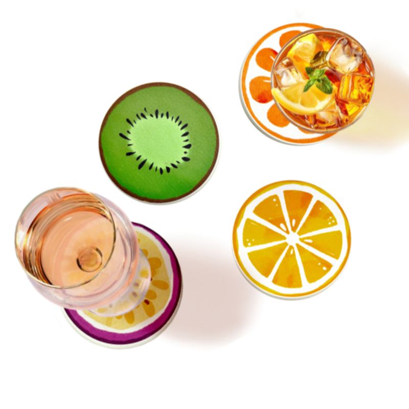 BIA Fruity Coasters Set of 4
