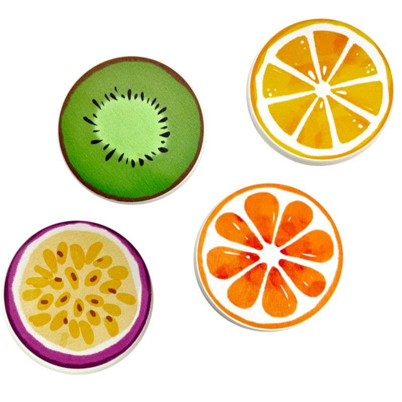 BIA Fruity Coasters Set of 4