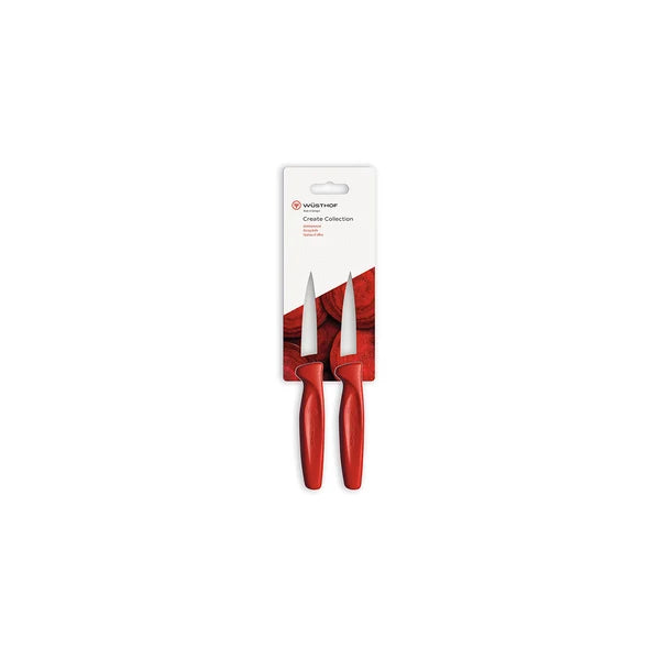 Wüsthof Create 2 Pcs. 3" Red Paring Knife - Hanging