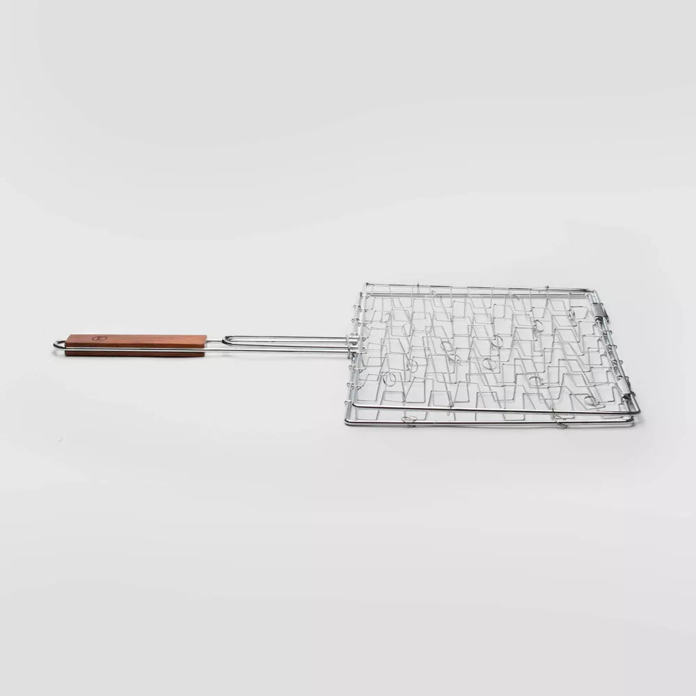 Outset Flexible Grill Basket with Rosewood Handle 25"