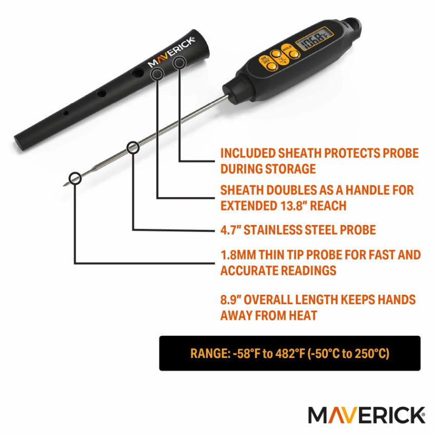 Maverick Digital Long Stem Instant Read Thermometer
