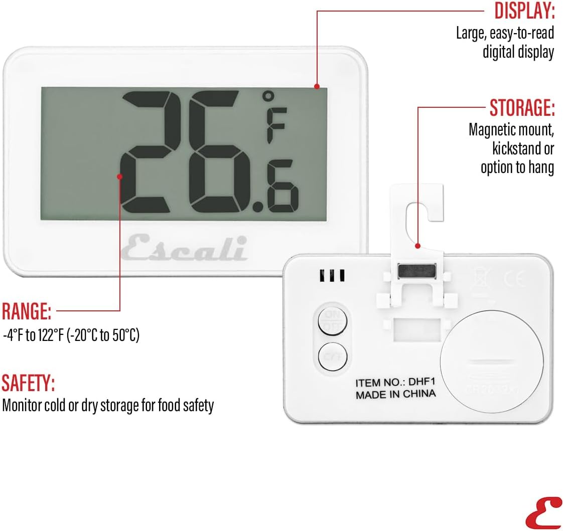 Escali Large Display Digital Fridge & Freezer Thermometer