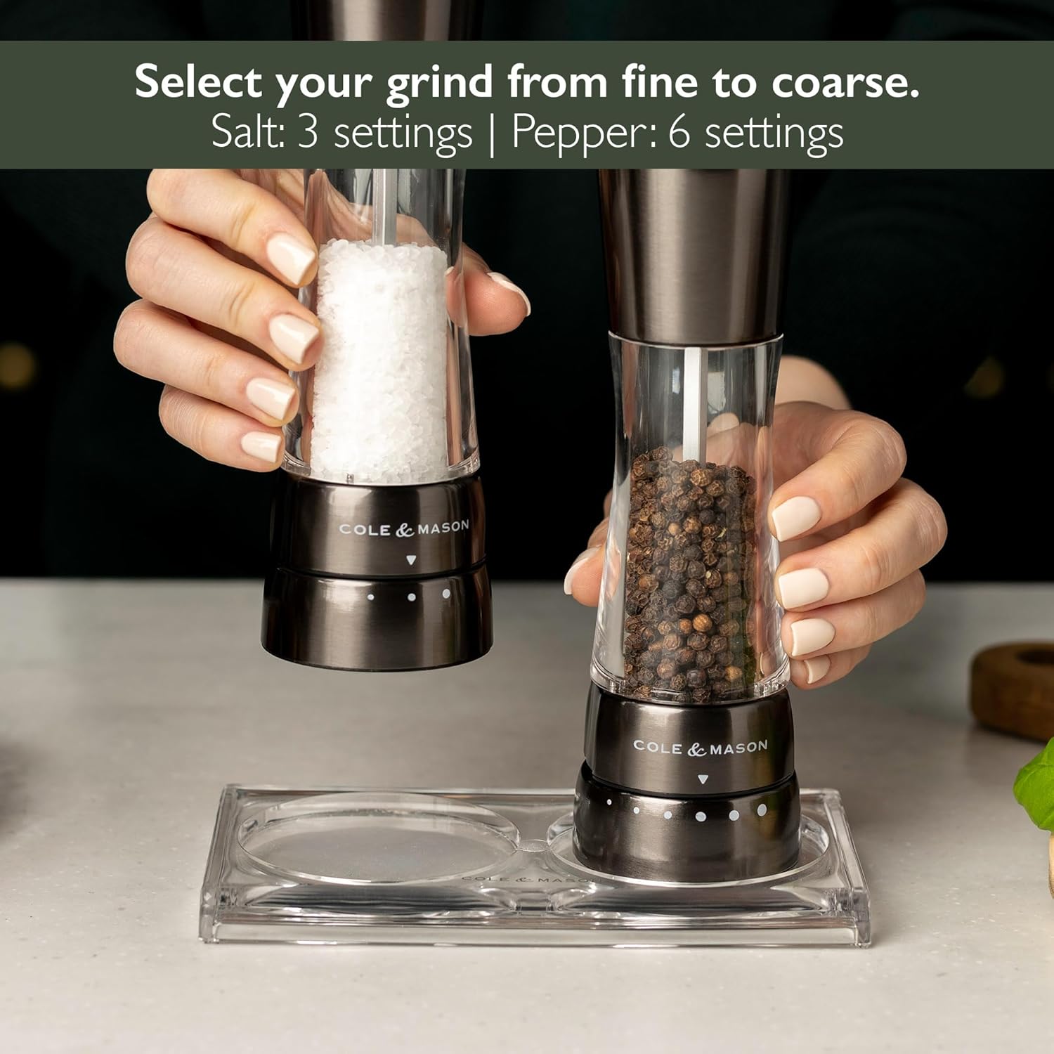 Cole & Mason Derwent Salt & Pepper Mill Gift Set – Iron Grey