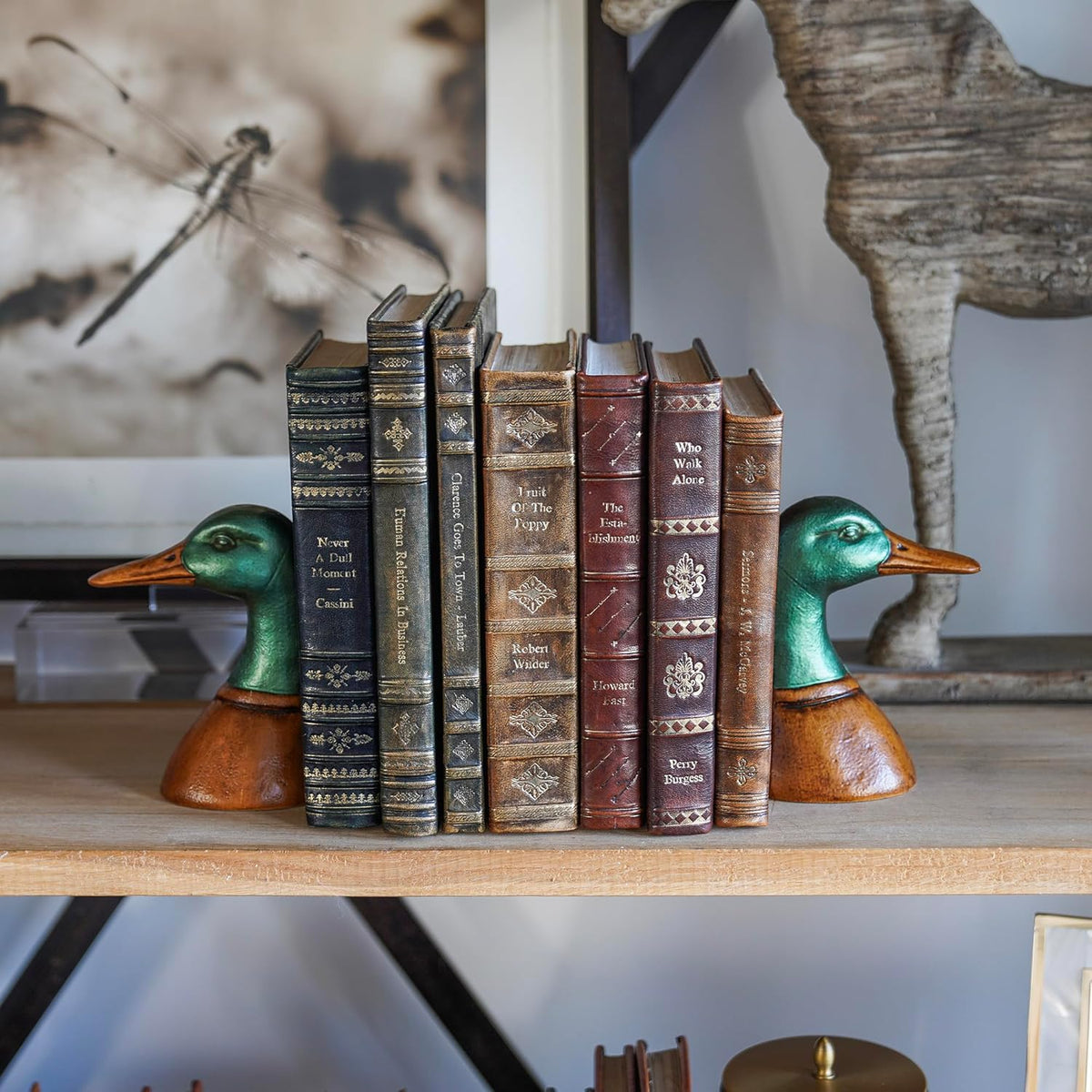 Fox Run Duck Head Iron Bookends, Set of 2