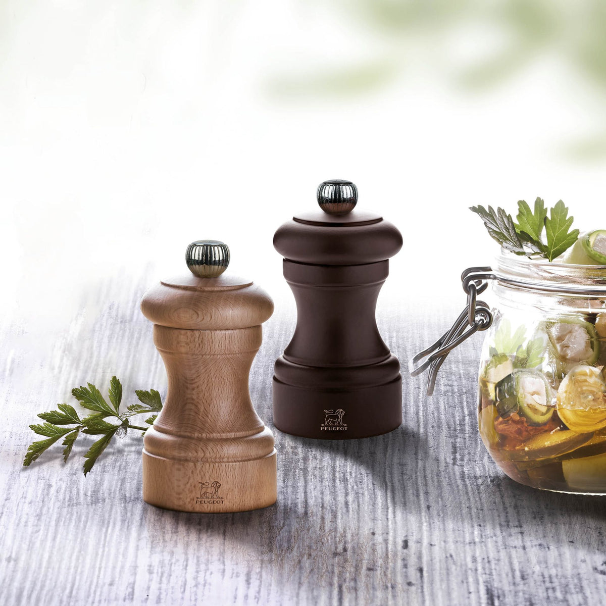Peugeot Bistro Duos Manual Mills – Chocolate & Natural Beechwood – 10 cm