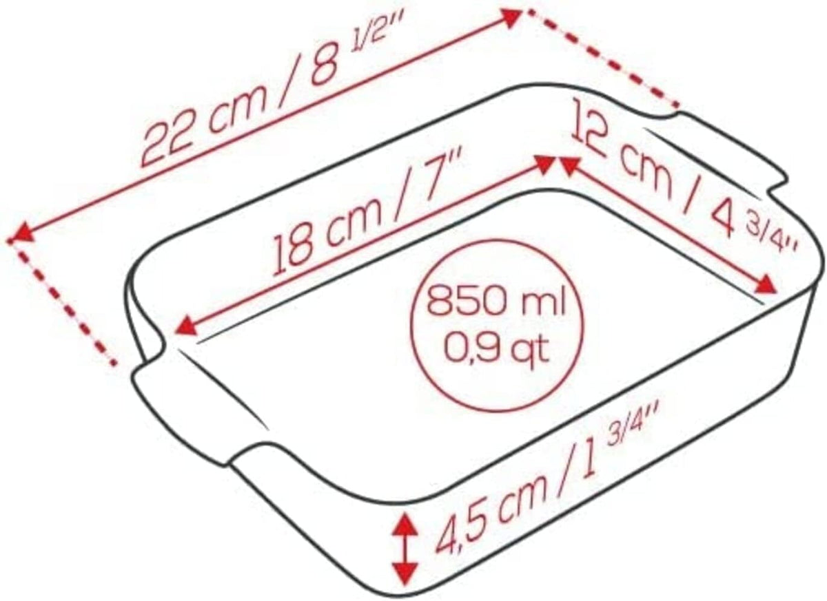 Peugeot Ceramic Baking Dish – Rectangular – Ecru – 22 cm