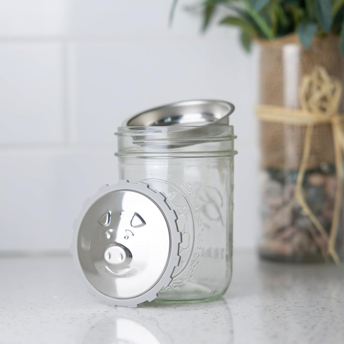 Fox Run Stainless Steel Pig Grease Keeper Lid