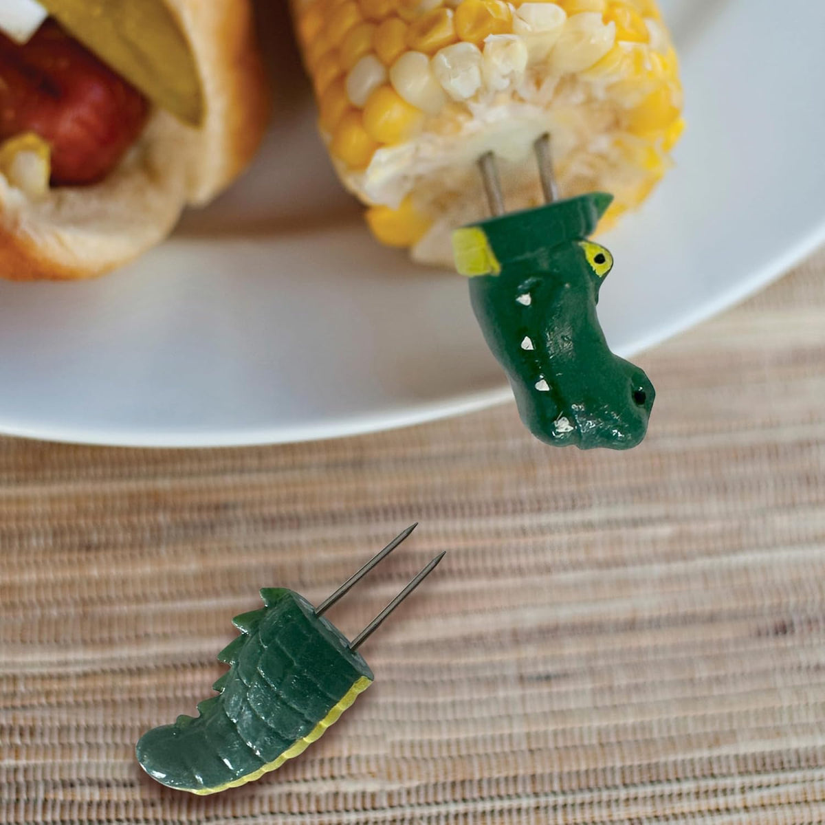 Outset Crocodile Corn Holders Set of 8