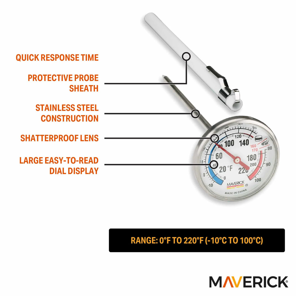 Maverick Large Dial Instant Read Thermometer
