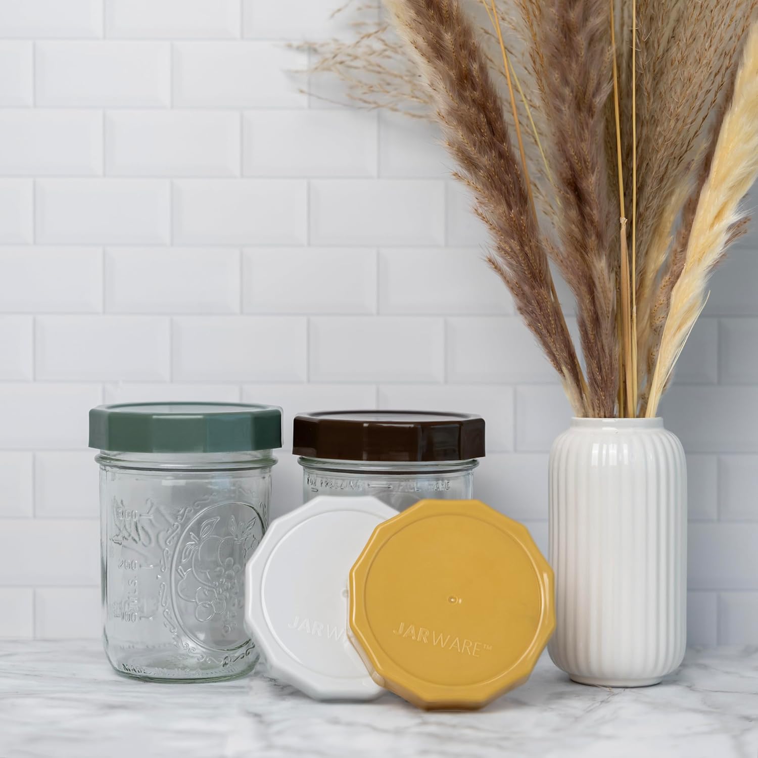Jarware Multicolor Mason Jar Lids Set of 4