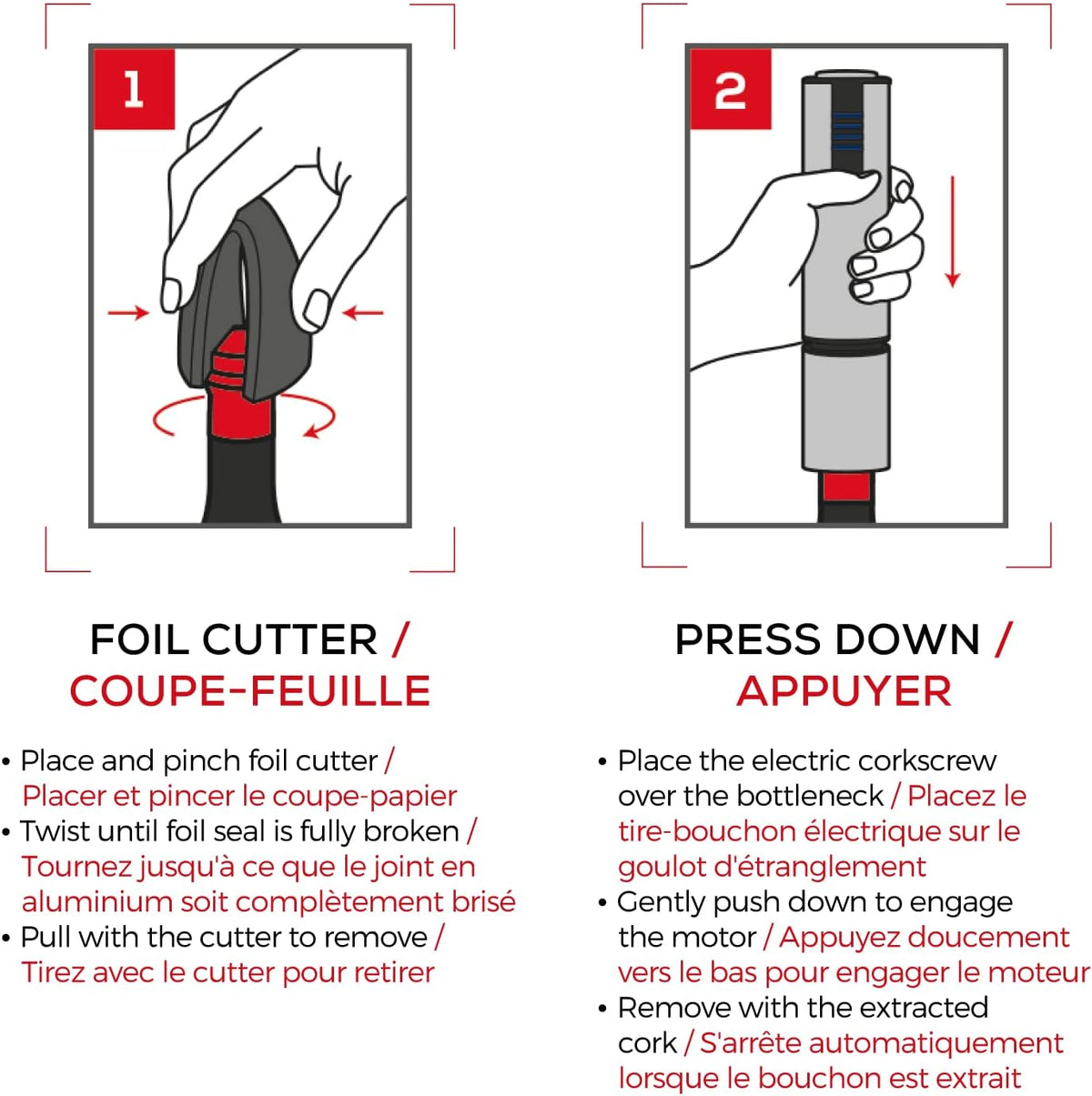 Peugeot Elis Touch Electric Rechargeable Corkscrew