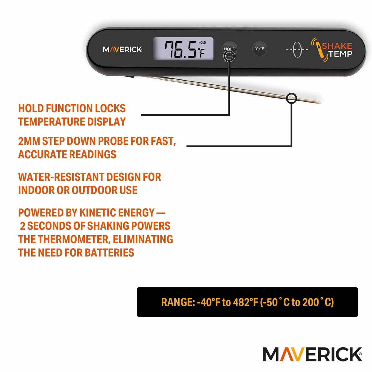 Maverick Shake Temp Instant Read Thermometer