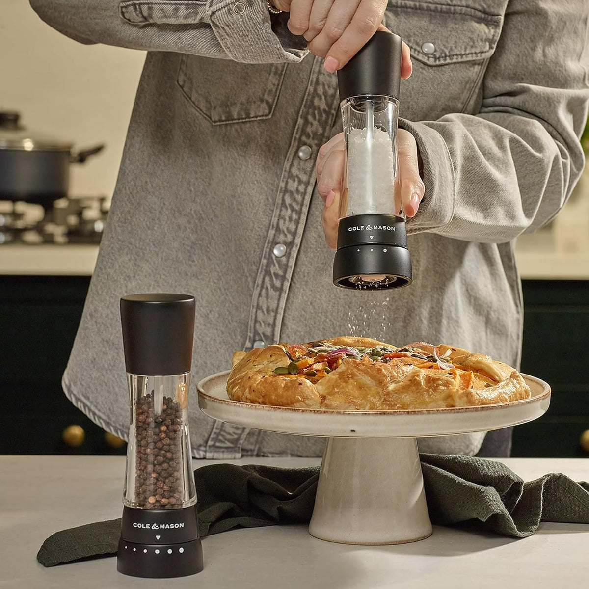 Cole & Mason Derwent Salt & Pepper Mill Gift Set – Matt Black