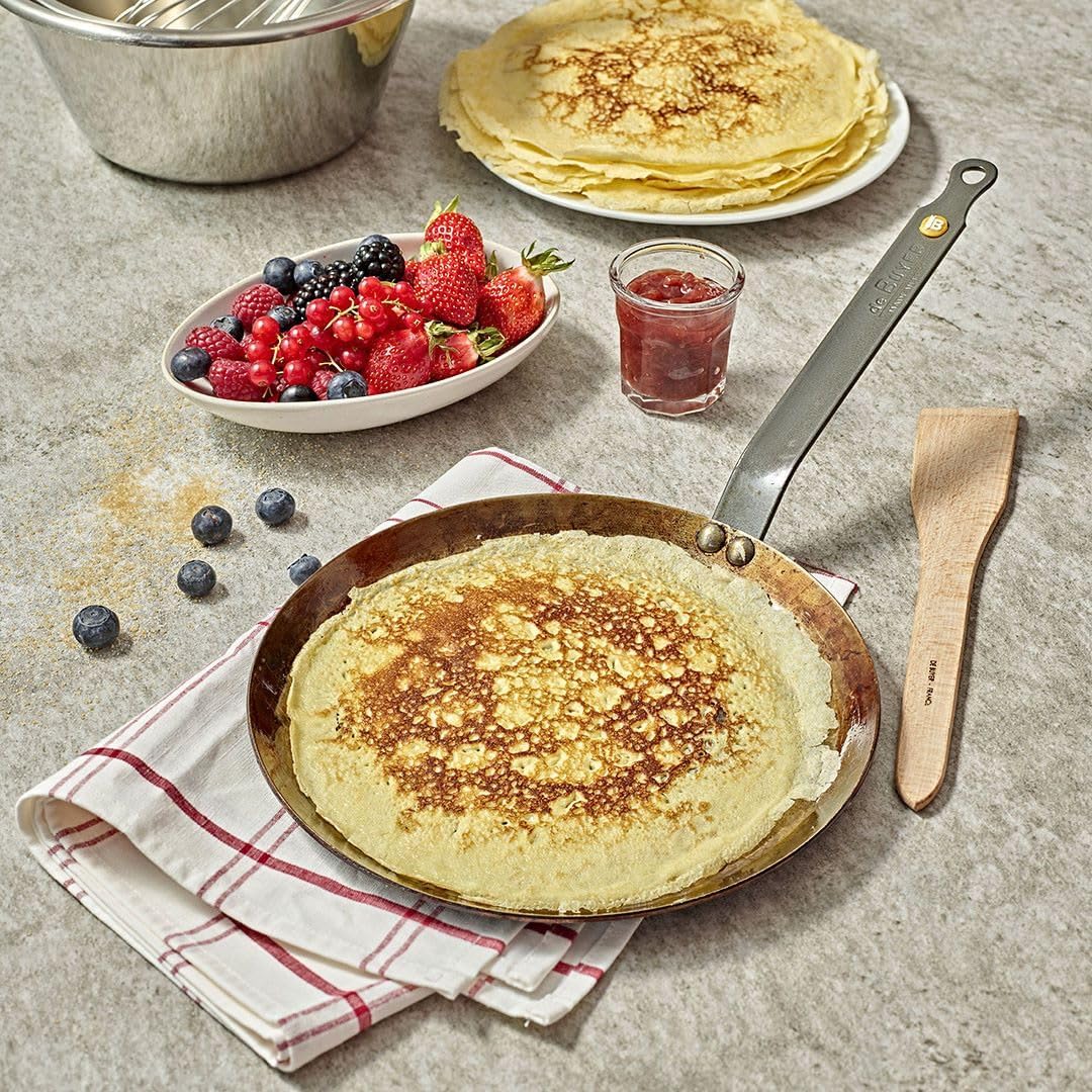 De Buyer Mineral B Element Steel Round Pancake Pan – 24 cm