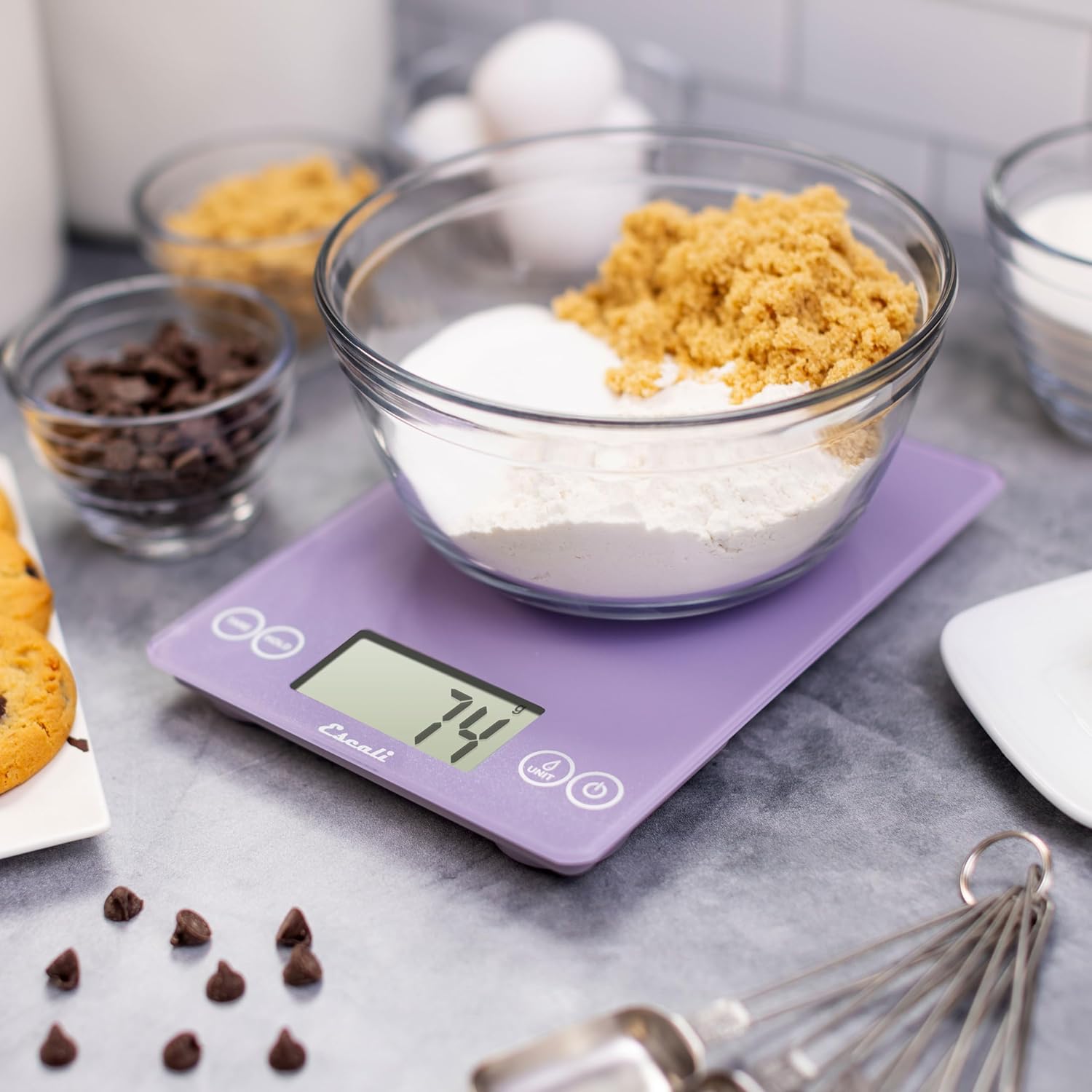 Escali Arti Classic Glass Digital Scale – Classic Violet