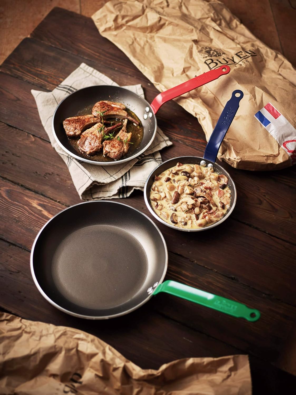 De Buyer Choc Round Non-Stick Fry Pan with Blue Handle – 28 cm