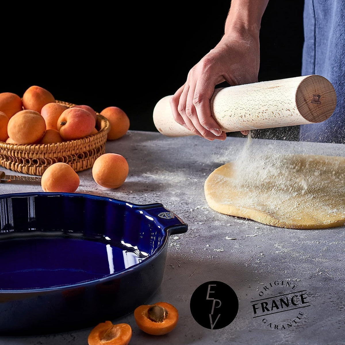 Peugeot Ceramic Tart Dish – Blue – 30 cm