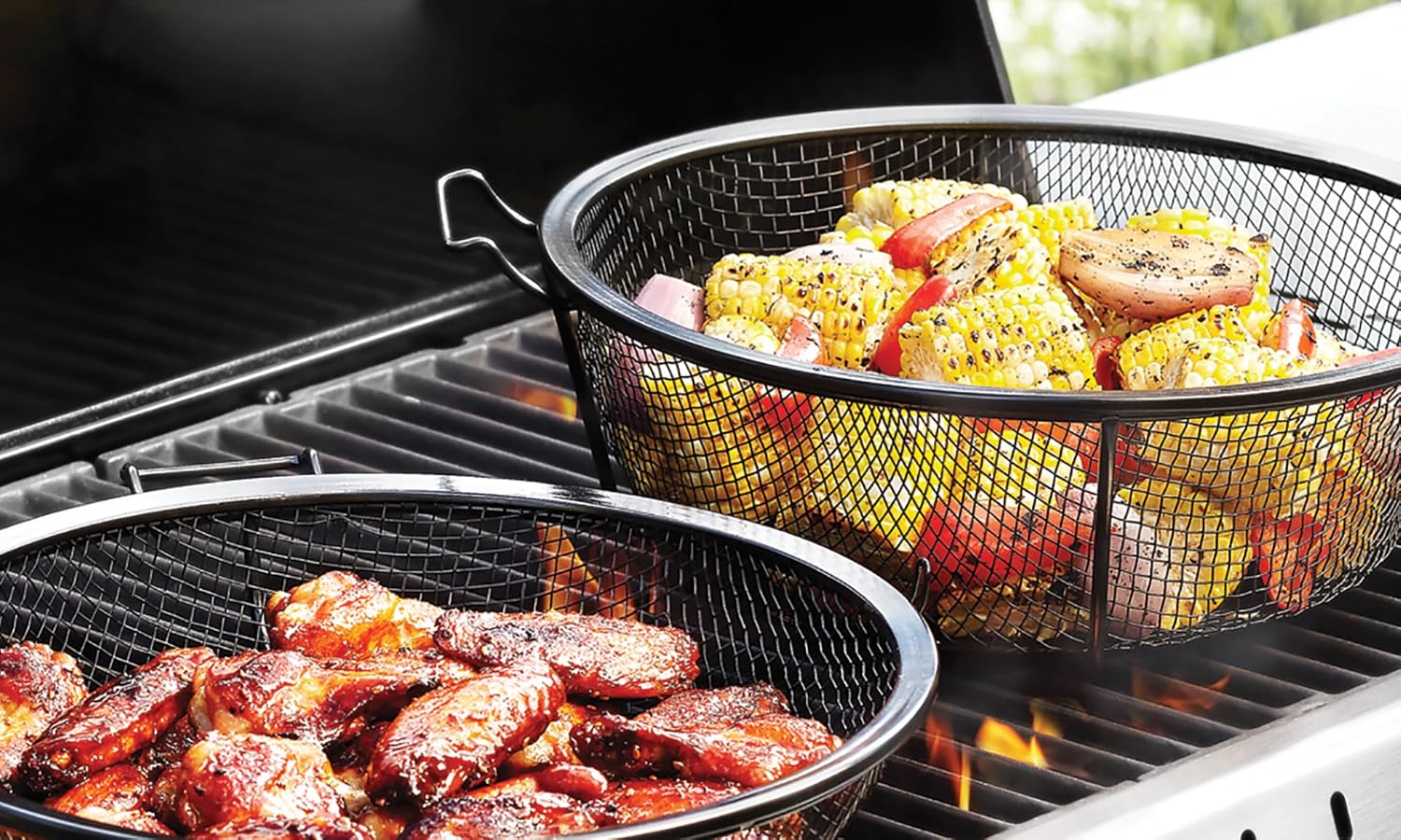 Outset Dual Skillet/Shaker Basket Nonstick