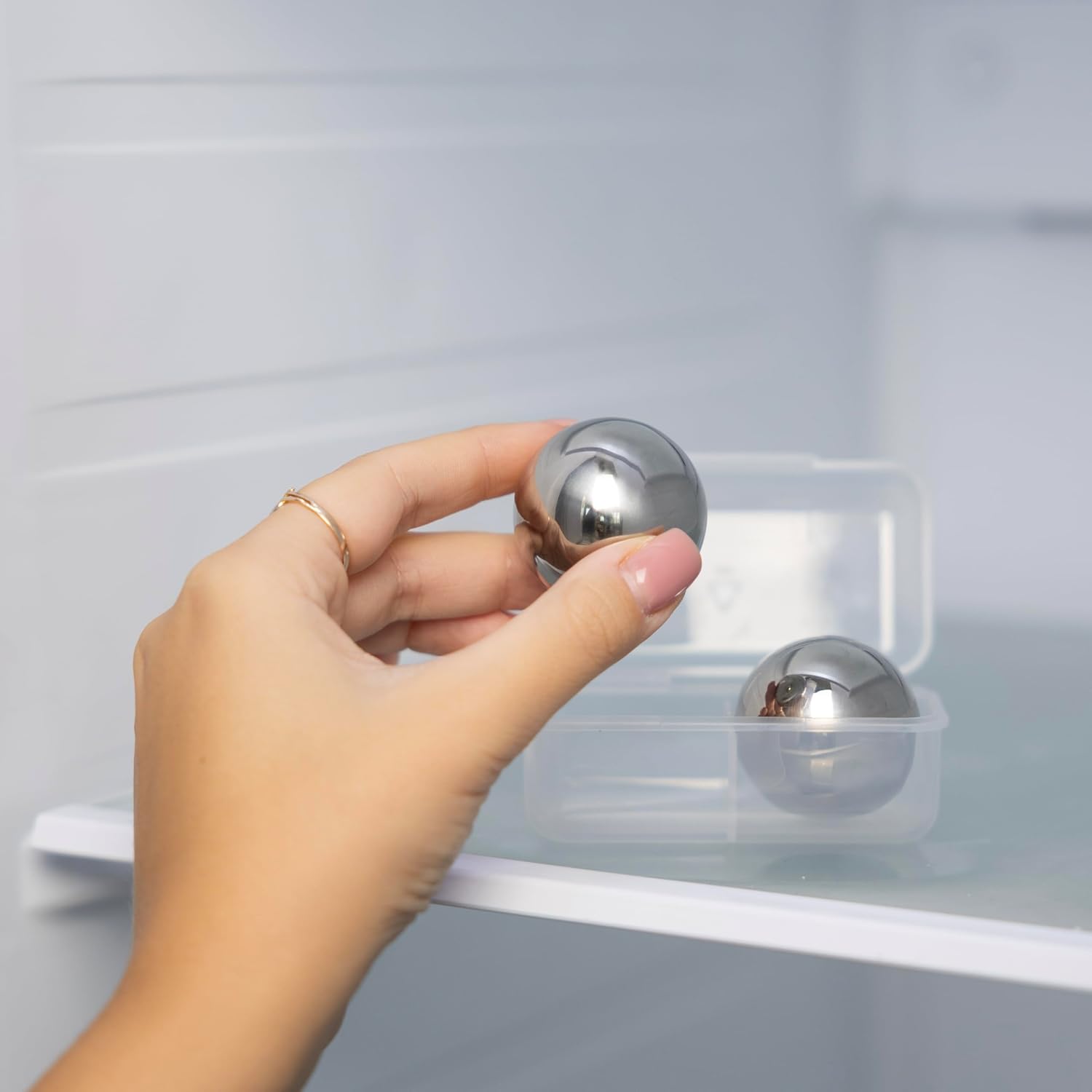 Outset Stainless Steel Ice Spheres Set of 2