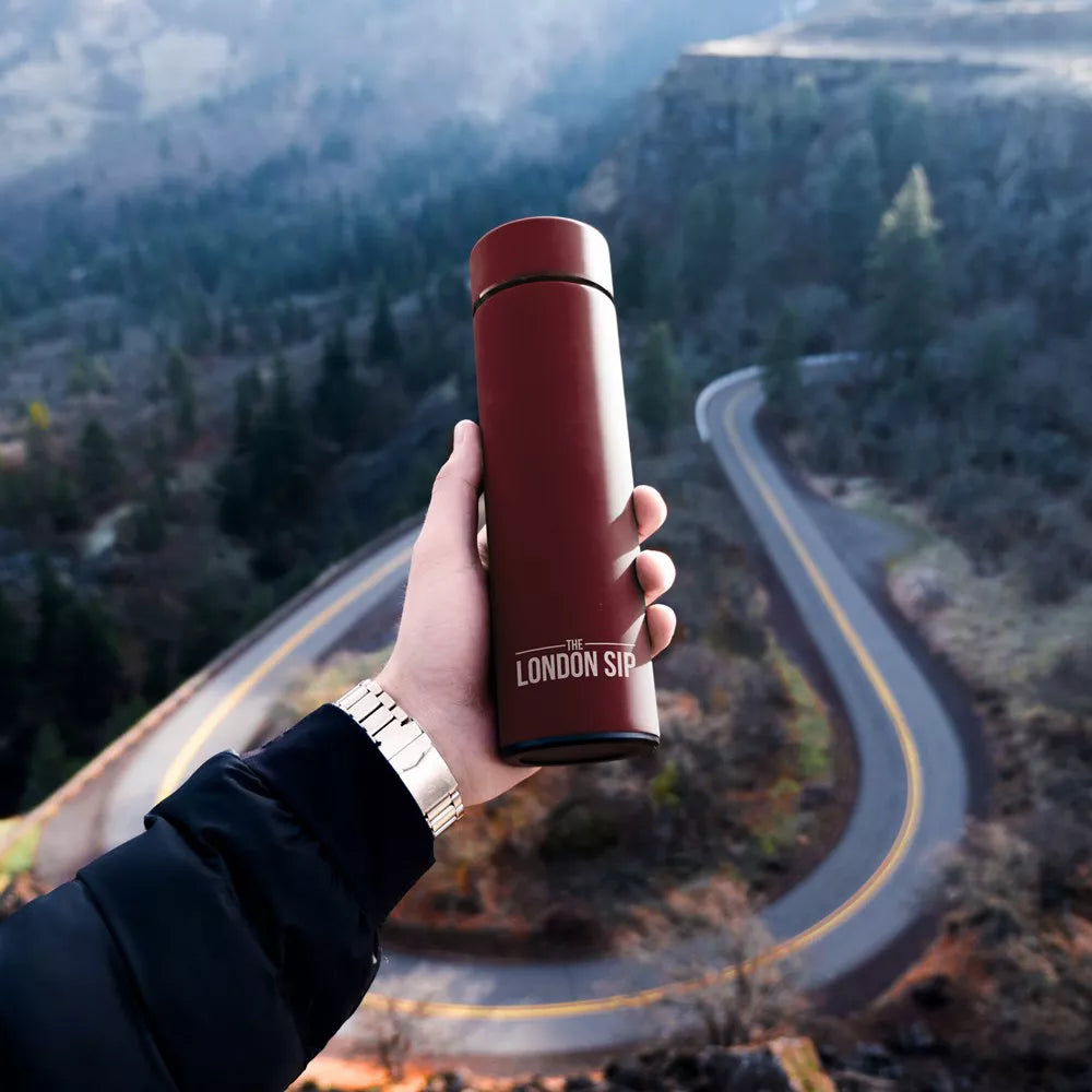 London Sip Tea Infuser Bottle – Red – 16 oz