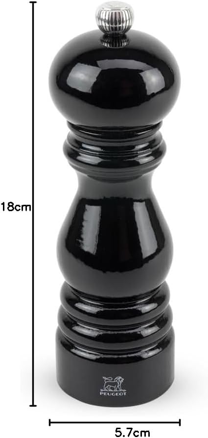 Peugeot Paris Classic Black Lacquer Salt Mill – 18 cm