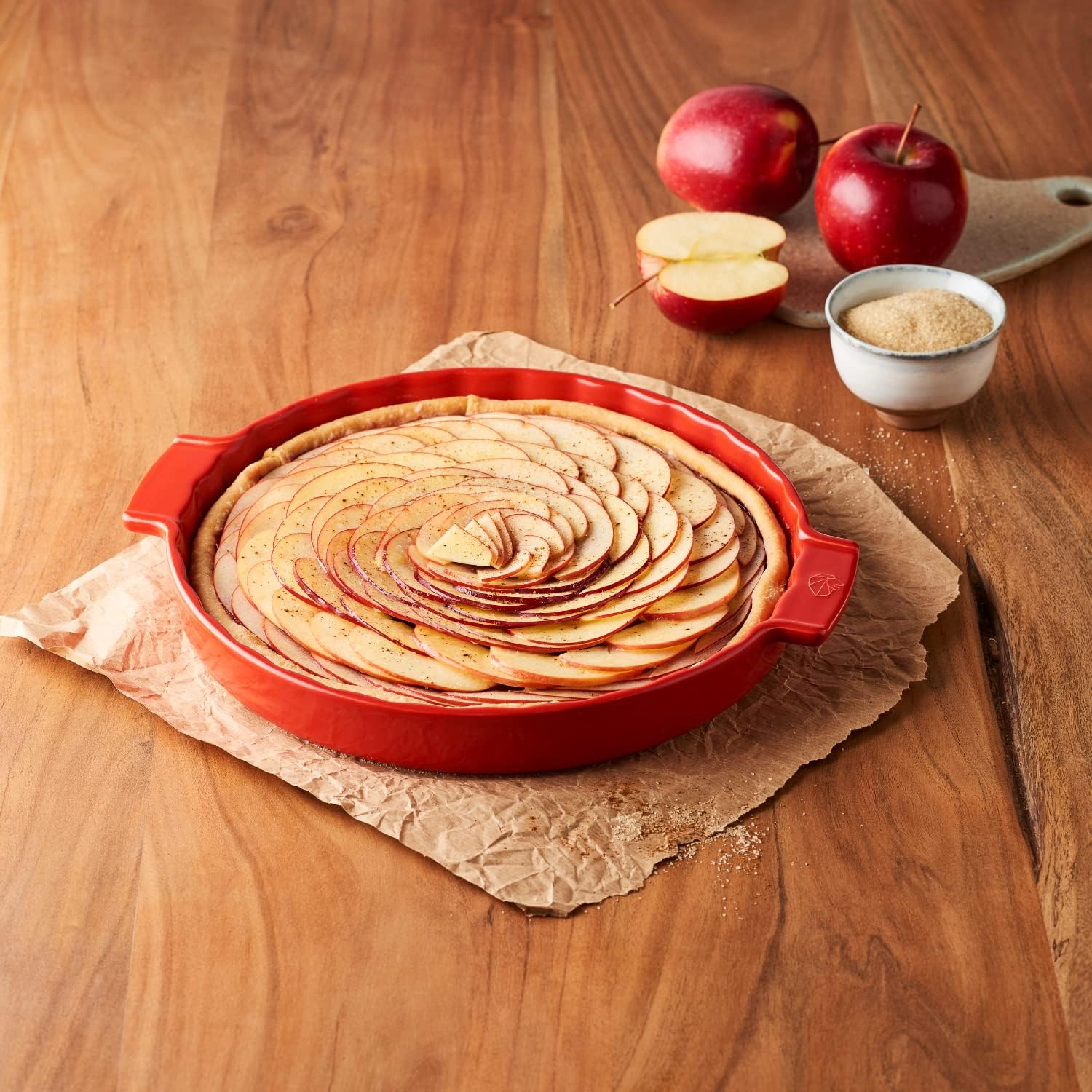 Peugeot Ceramic Baking Dish – Square – Red – 36 cm