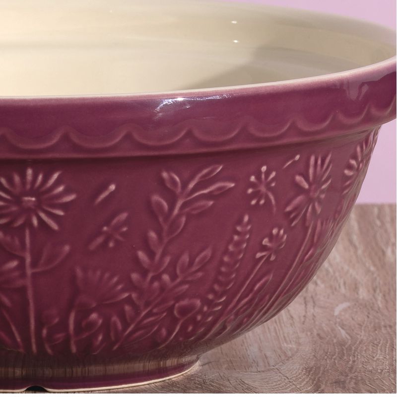 Mason Cash Meadow Mixing Bowl 11-Inch Purple