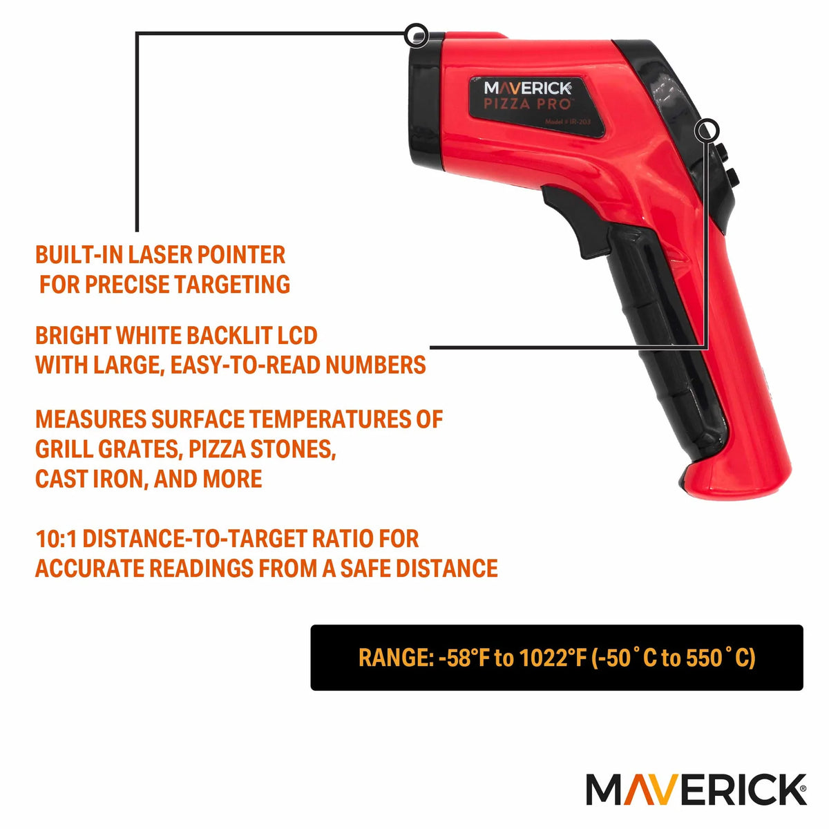 Maverick Infrared BBQ Surface Thermometer