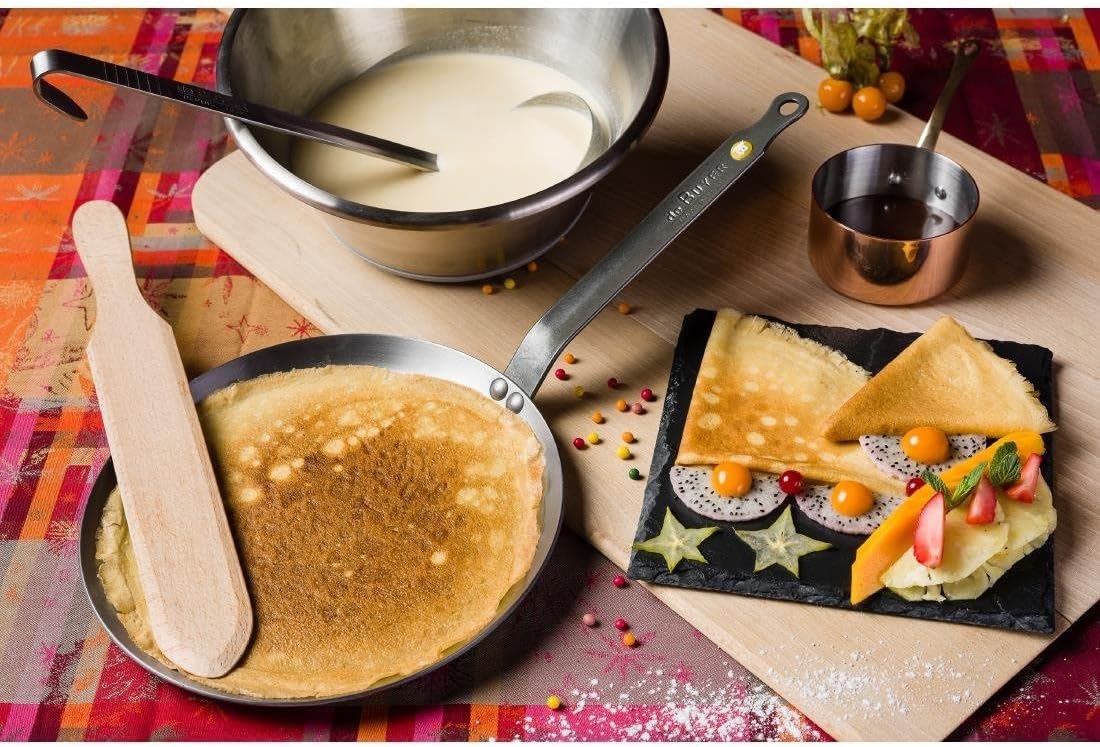 De Buyer Mineral B Element Steel Round Pancake Pan – 30cm