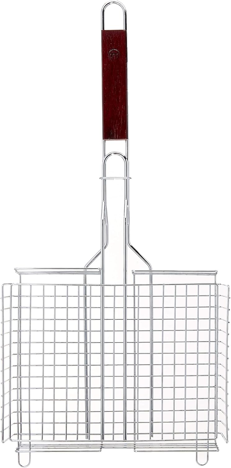 Outset Grill Basket with Rosewood Handle 25"