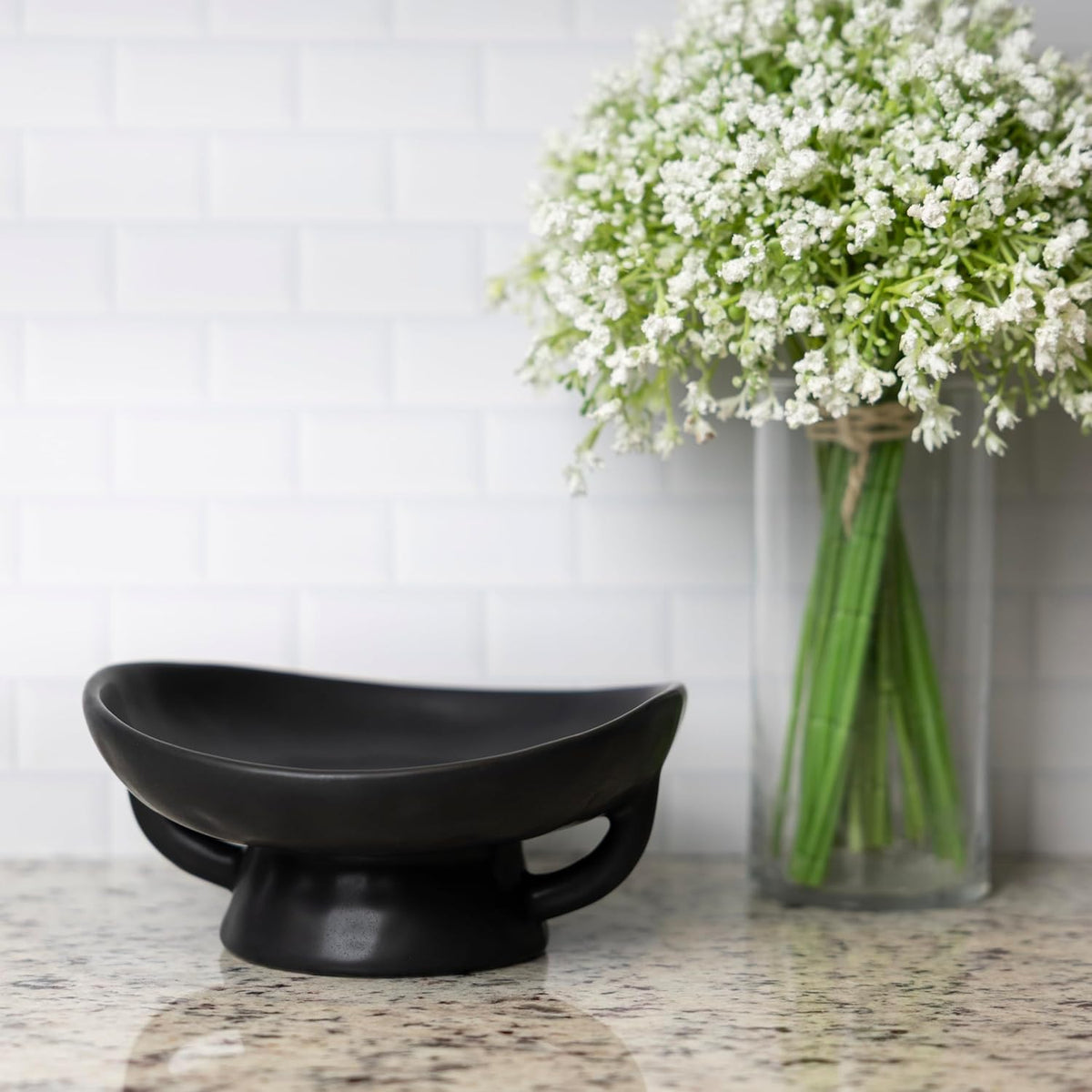 Fox Run Ceramic Fruit Bowl Black